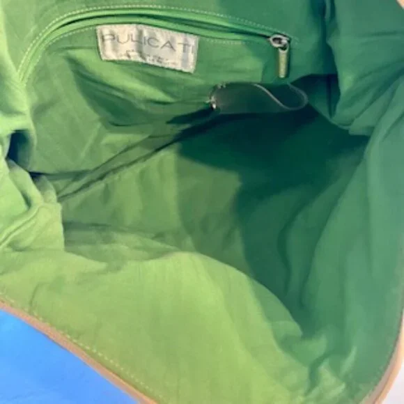 Pulicati Italian Leather bag with snakeskin handles and trim - Picture 7 of 10